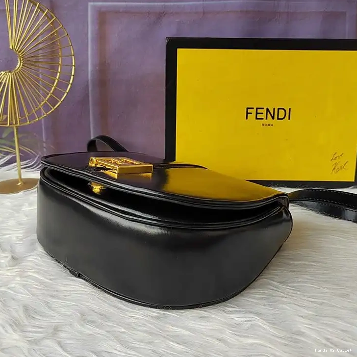 Affordable Bag Leather Black In Medium Fendi Calf C'mon 0506